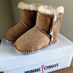 Sheepskin-lined "Suede" Booties
